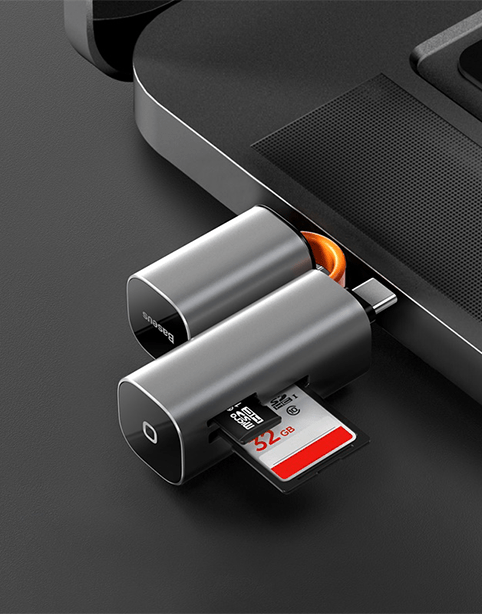 Baseus Mini Cabin Mobile/Computer Card Reader Gray