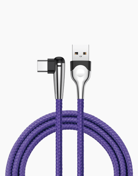 Baseus Sharp-Bird Type-C Cable With 90 Degree Bend, QC3.0 | Purple