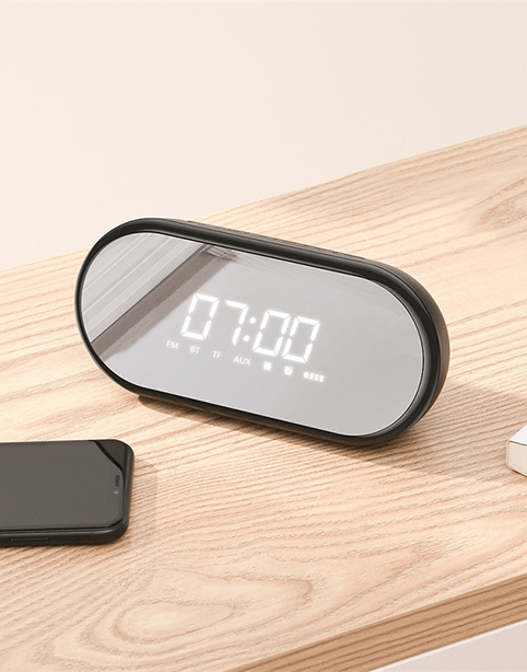 Baseus Encok E09 Wireless Speaker, Alarm, FM Radio Black