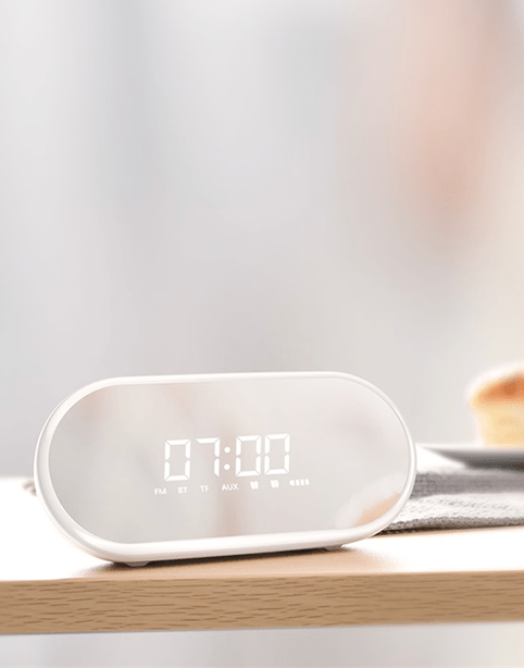 Baseus Encok E09 Wireless Speaker, Alarm, FM Radio White