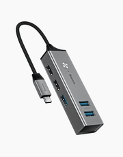 Baseus Cube تايب سى hub للماك و اجهزة اللاب توب 3 منافذ usb3.0 + 2 منفذ usb2.0