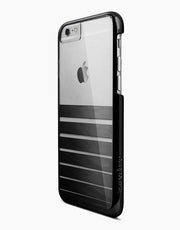 Black Smartkoshk Engage Plus case for iPhone 6/6s, shown on a sleek black phone with precise cutouts and a smooth finish.