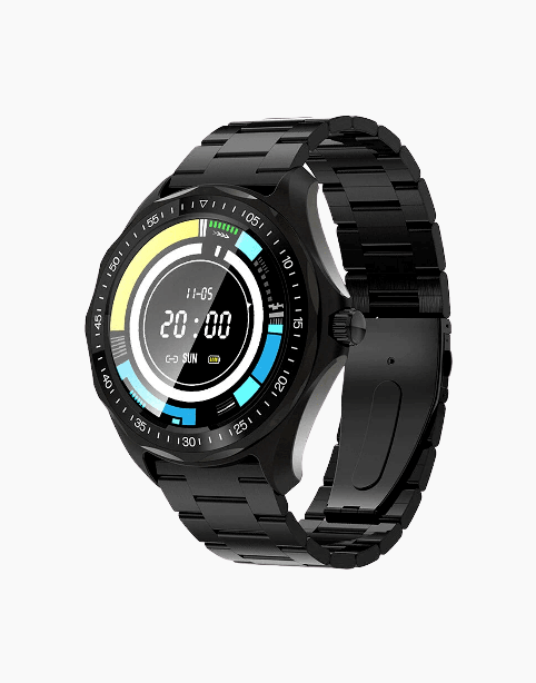 BlitzWolf® BW-HL3 SmartWatch1.3in Full Touch Health &amp; Fitness Tracker - Black Metal