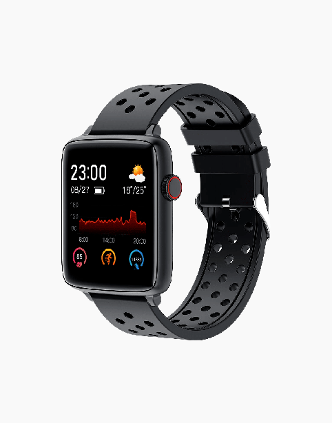 Black BlitzWolf BW-HL1Pro smartwatch with 1.54-inch display and health fitness tracking features.