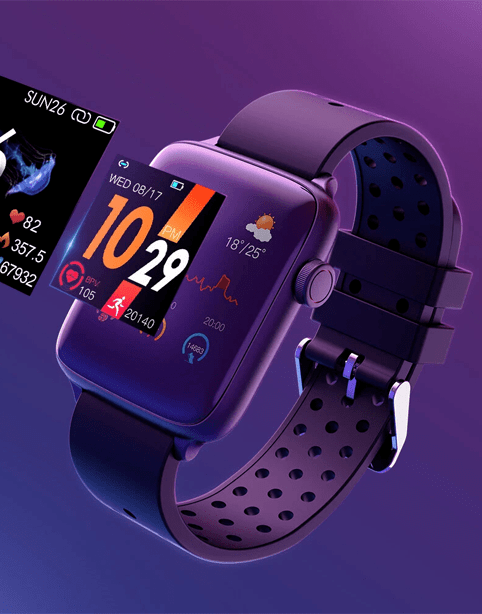 Black BlitzWolf BW-HL1Pro SmartWatch with 1.54-inch display, health and fitness tracking features.