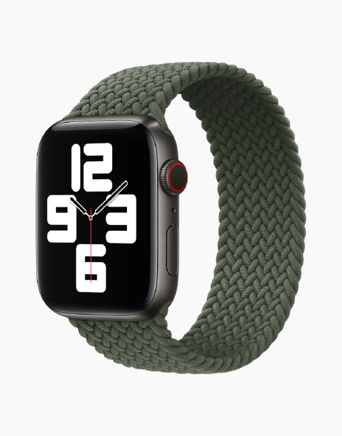 Coteetcl Braided Solo Loop Nylon Apple Watch 44/42mm - Green