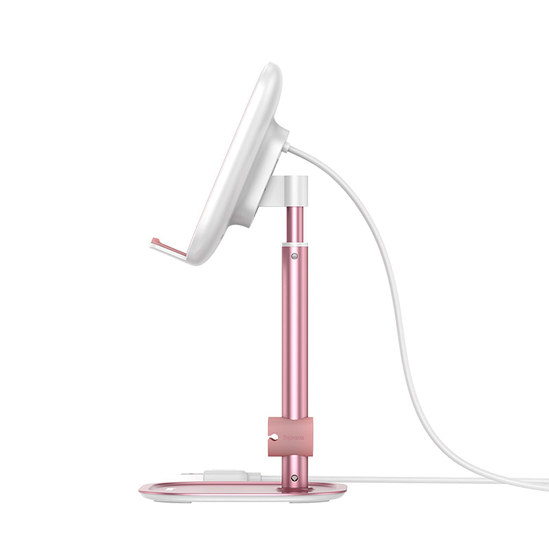 Baseus Literary Youth Desktop Bracket Fast Wireless Charging 15w Rose