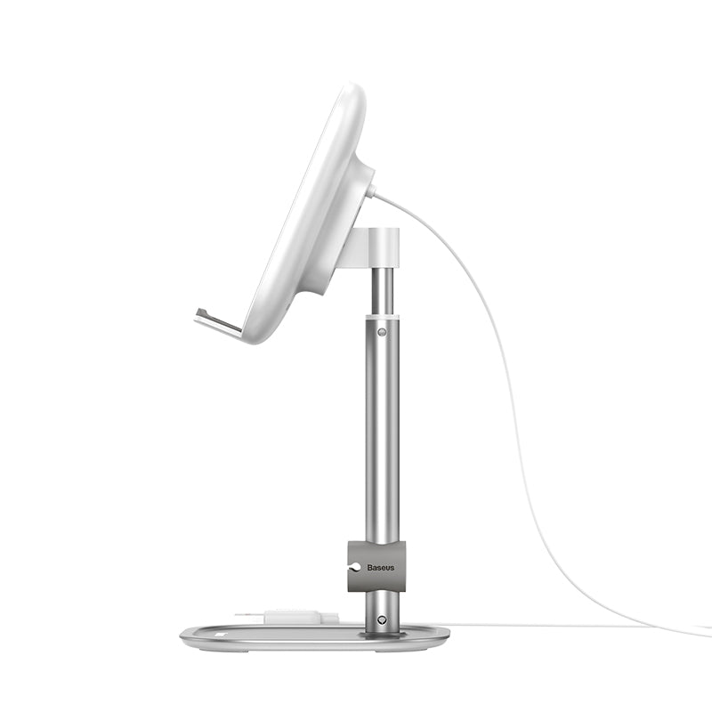 Baseus Literary Youth Desktop Bracket Fast Wireless Charging 15w Silver