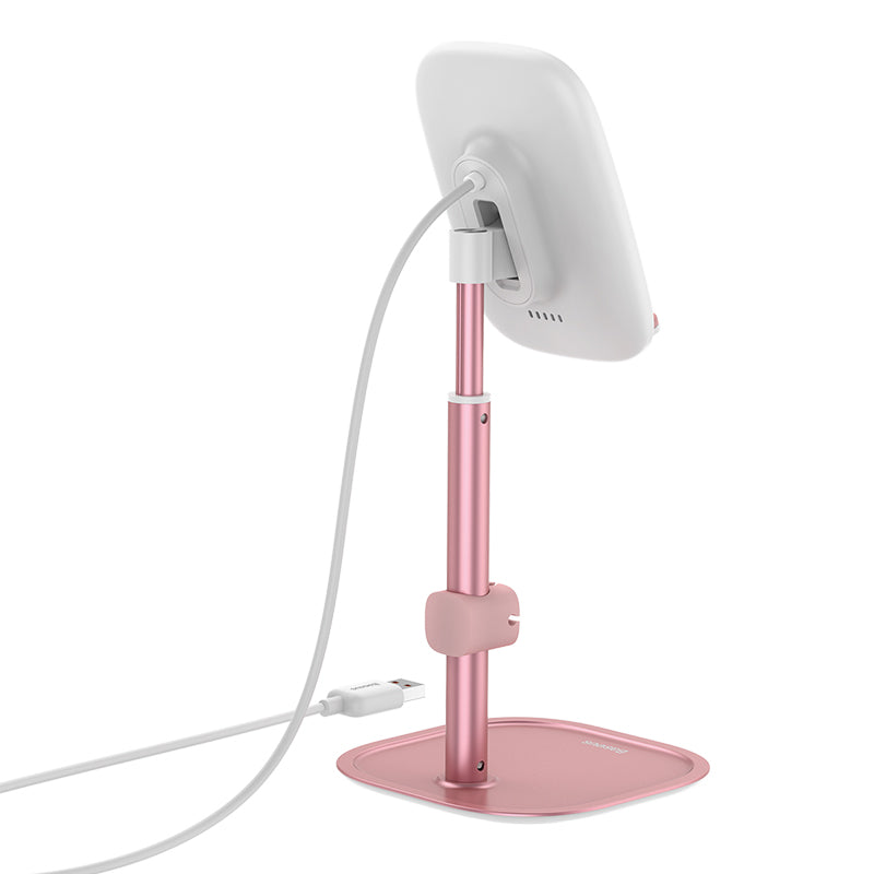 Baseus Literary Youth Desktop Bracket Fast Wireless Charging 15w Rose