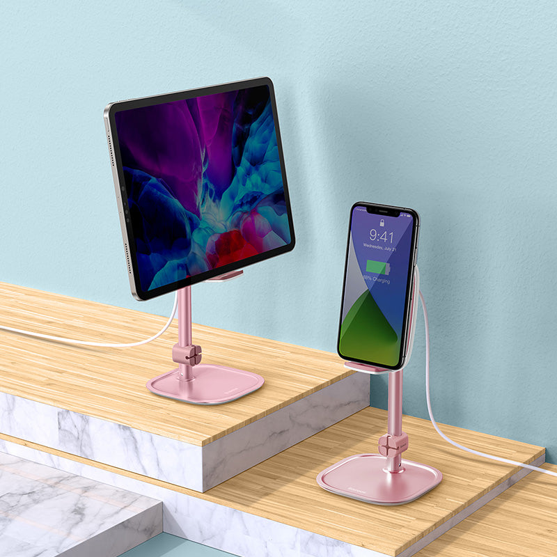 Baseus Literary Youth Desktop Bracket Fast Wireless Charging 15w Rose