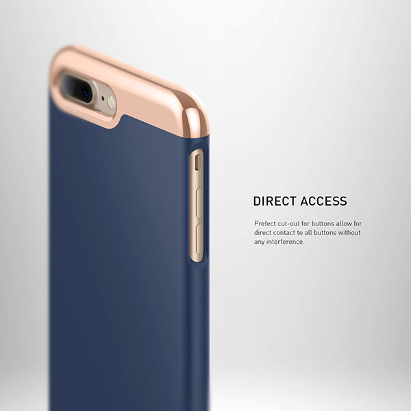 iPhone 7 Plus Caseology Savoy Series Slim Two-Piece Slider Navy Blue / Chrome Rose Gold