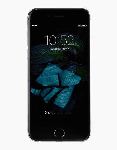 Smartkoshk iPhone 6s Plus CP+ Max curved screen protector in black, showing the sleek, curved glass design on the phone display.