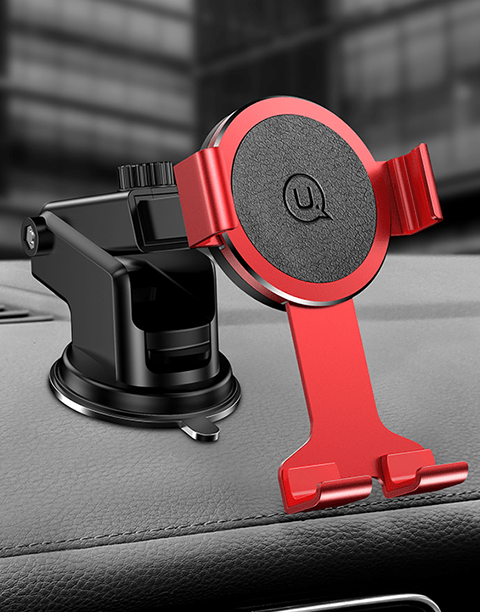 USAMS Dashboard 360 Rotation Sucker Car Phone Holder Stand Red