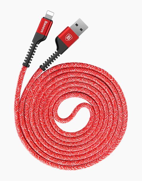 Confidant By Baseus Anti-break lightning Cable For iPhone/iPad 1.5Meter Red