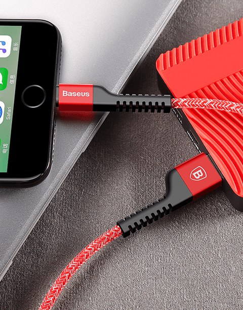 Confidant By Baseus Anti-break lightning Cable For iPhone/iPad 1.5Meter Red