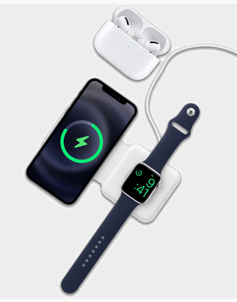 GREEN MAGSAFE DEUX WIRELESS CHARGER  Foldable Magnetic- White