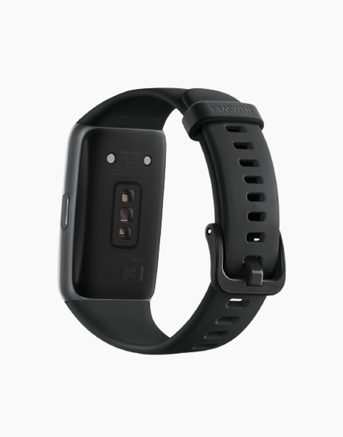 Huawei Band 6 smartwatch with 1.47-inch AMOLED screen and SpO2 oxygen measurement, black color, by Smartkoshk.