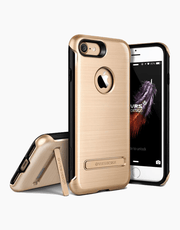 Gold DUO Guard Series iPhone 7 case by VRS Design with anti-shock protection, featuring a sleek and durable design.