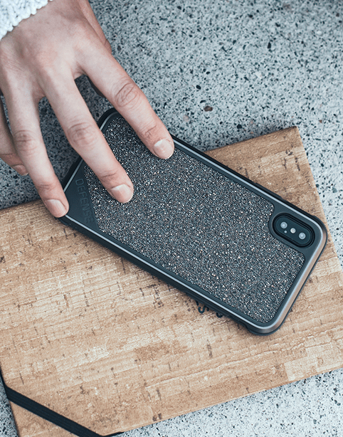 Smartkoshk Defense Lux Glitter iPhone Xs case with a sparkling design and drop-tested protection, featuring 3M durability.