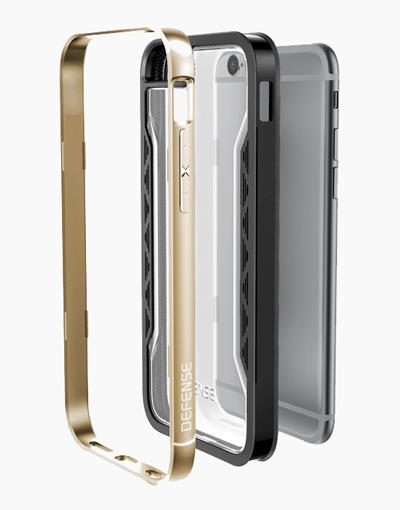 Gold iPhone 6 defense shield case by Smartkoshk, showcasing a sleek protective cover with a metallic finish and precise cutouts.