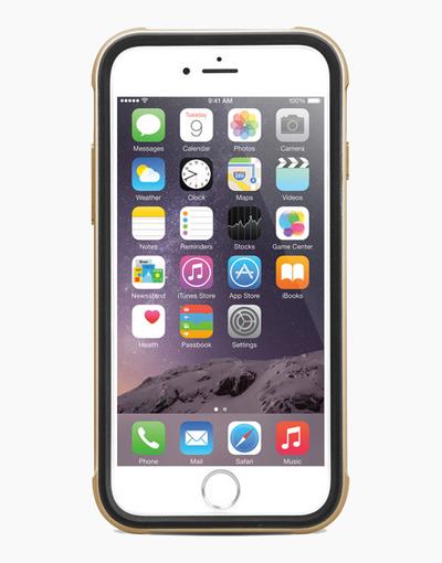 Smartkoshk iPhone 6 Defense Shield in gold with a protective, slim design and textured finish.
