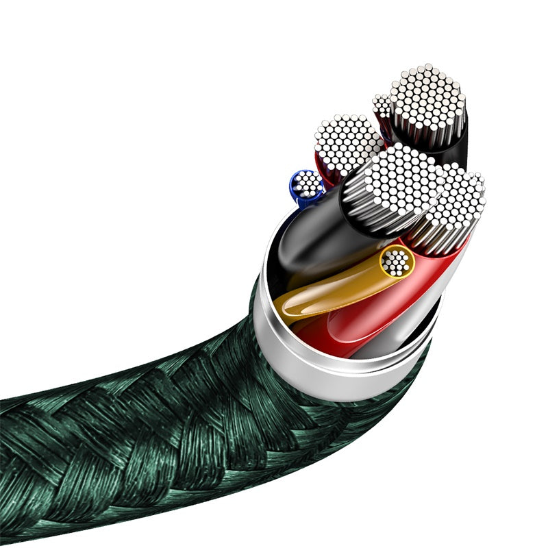 Baseus Flash Series 2 in 1 Fast Cable Type-C to C+C 100W 1.5m Green