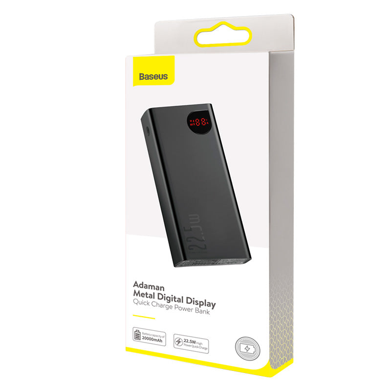 Baseus Adaman Fast Power Bank, 5 Ports (PD3.0+QC3.0) 20000mAh Rose