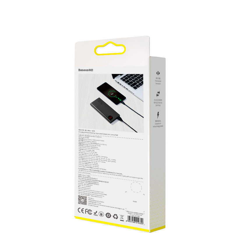 Baseus Adaman Metal Digital Display Quick Charge Power Bank 22.5W 10,000mAh Tarnish