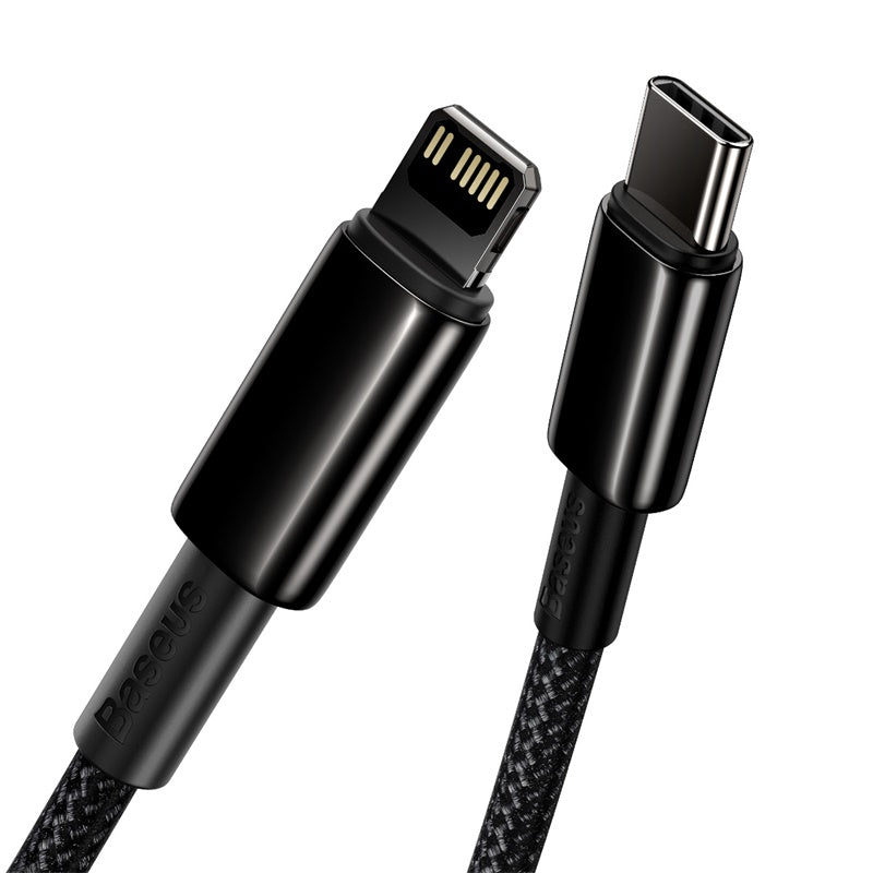 Baseus Tungsten Gold PD 20W Fast Cable Type-C to iP 1M - Black