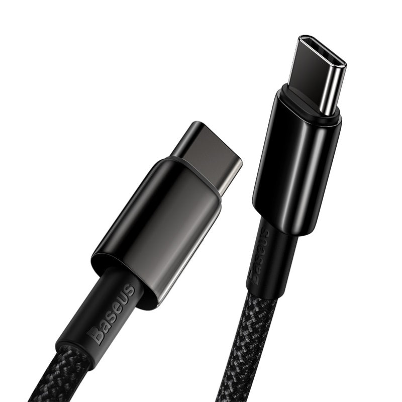 Baseus Tungsten Gold PD Fast Charging Cable Type-C to C 100W 1m - Black