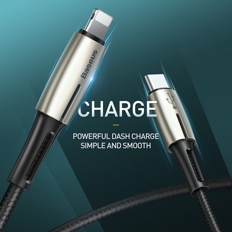 Baseus Waterdrop Cable Type-C to iP PD 18W 1.3m 50% in 30min Black