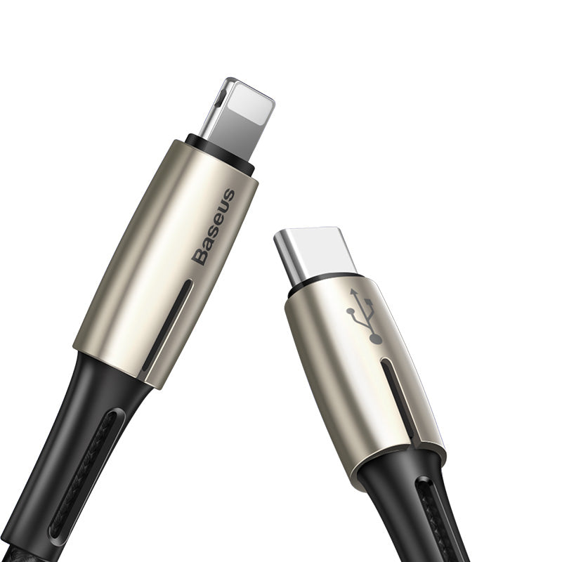 Baseus Waterdrop Cable Type-C to iP PD 18W 1.3m 50% in 30min Black