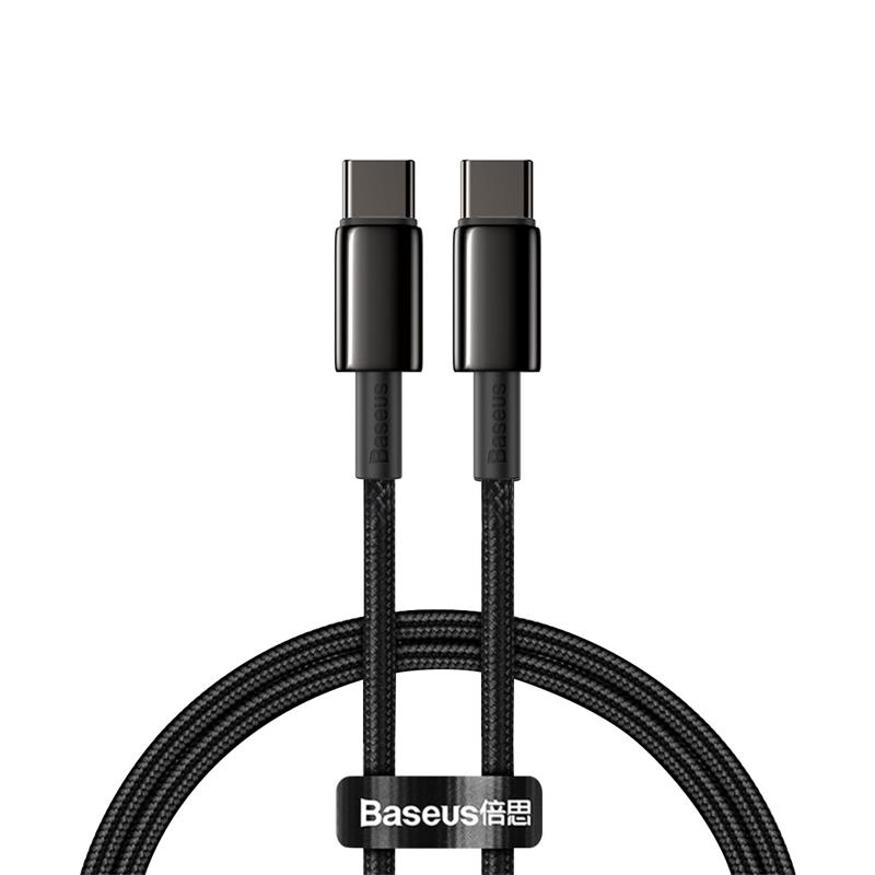 Baseus Tungsten Gold PD Fast Charging Cable Type-C to C 100W 2m - Black