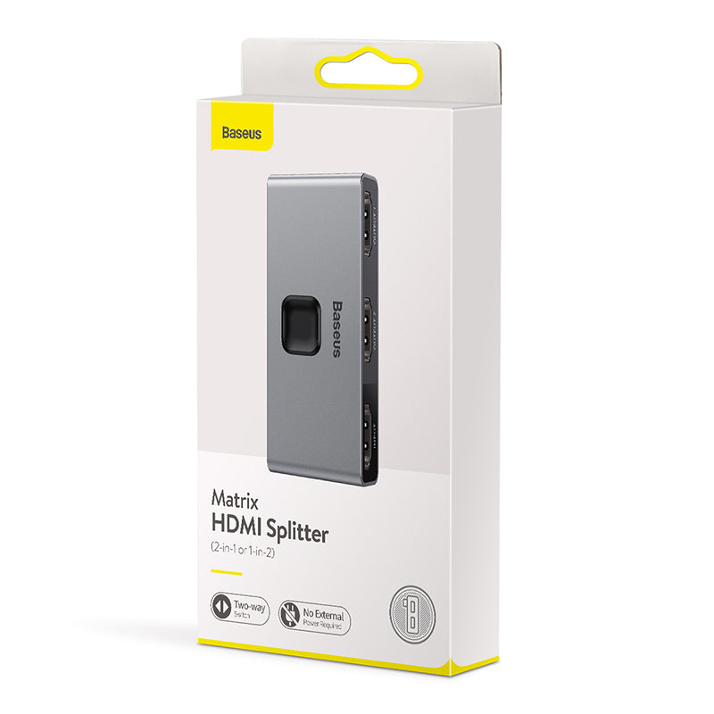 Baseus Matrix HDMI Splitter (2in1or 1in2) Space Gray