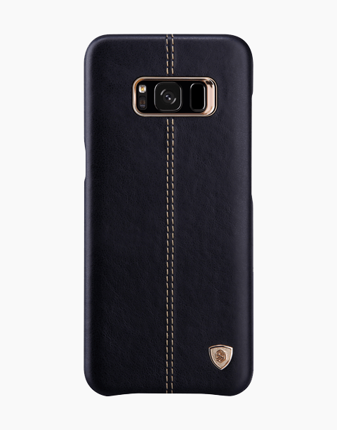 Nillkin Englon Series Premium Leather Slim Back Cover for Galaxy S8 Plus - Black