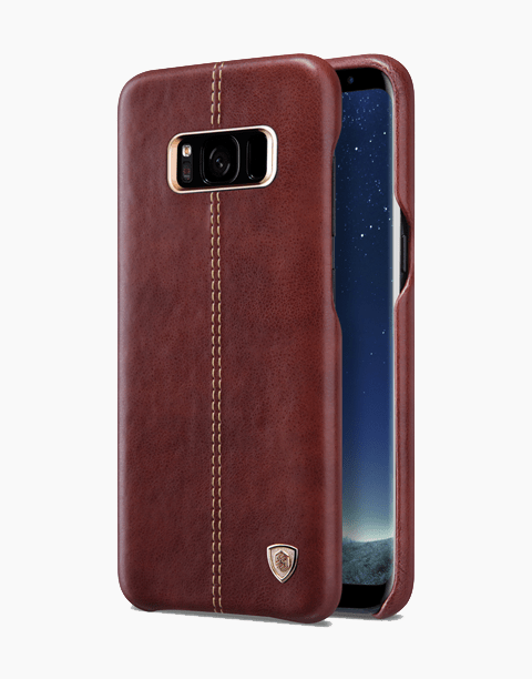Nillkin Englon Series Premium Leather Slim Back Cover for Galaxy S8 - Brown