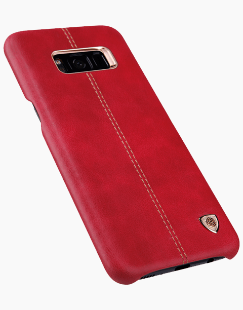 Nillkin Englon Series Premium Leather Slim Back Cover for Galaxy S8 Plus - Red