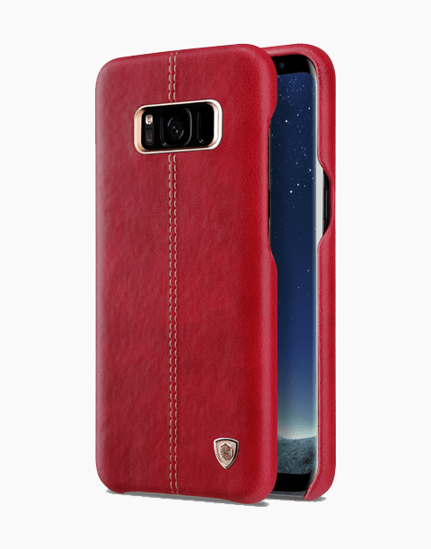 Nillkin Englon Series Premium Leather Slim Back Cover for Galaxy S8 - Red