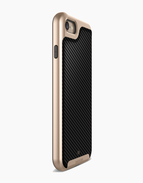 iPhone 7 | 8 Caseology Envoy Classic Rich Texture PU Leather Carbon Fiber Black / Gold