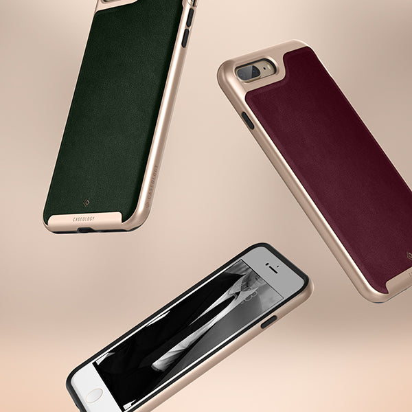 iPhone 7 Plus Caseology Envoy Classic Rich Texture PU Leather Beige