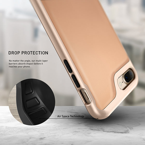 iPhone 7 Plus Caseology Envoy Classic Rich Texture PU Leather Beige
