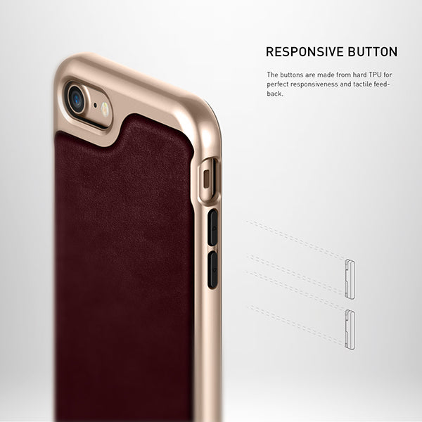 iPhone 7 Caseology Envoy Classic Rich Texture PU Leather Cherry Oak