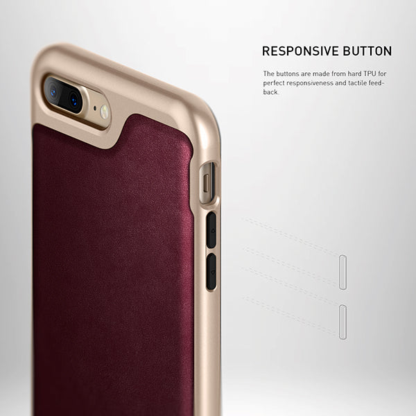 iPhone 7 Plus Caseology Envoy Classic Rich Texture PU Leather Cherry Oak