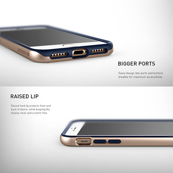 iPhone 7 | 8 Caseology Envoy Classic Rich Texture PU Leather Navy Blue