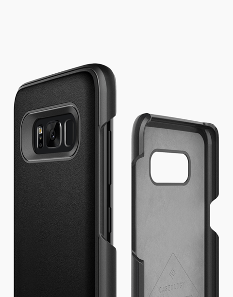 Fairmont Series Original From Caseology One-Piece Premium Ultra Slim Cover Modern Classic for Galaxy S8 - Black