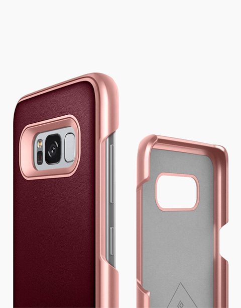 Fairmont Series Original From Caseology One-Piece Premium Ultra Slim Cover Modern Classic for Galaxy S8 Plus - Burgundy
