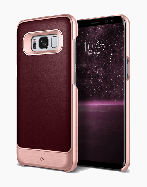 Fairmont Series Original From Caseology One-Piece Premium Ultra Slim Cover Modern Classic for Galaxy S8 Plus - Burgundy