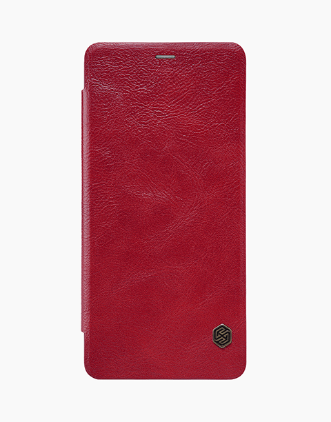 Qin Leather By Nillkin Smart Cover For Galaxy A8 Plus - Red