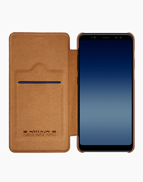 Qin Leather By Nillkin Smart Cover For Galaxy A8 - Brown