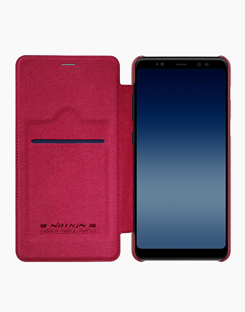 Qin Leather By Nillkin Smart Cover For Galaxy A8 - Red